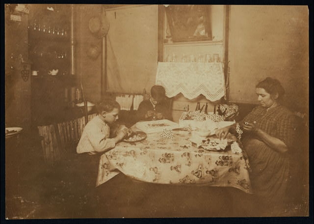 A Night Scene (Photo by 9:00 P.M.) Flower making. Family...