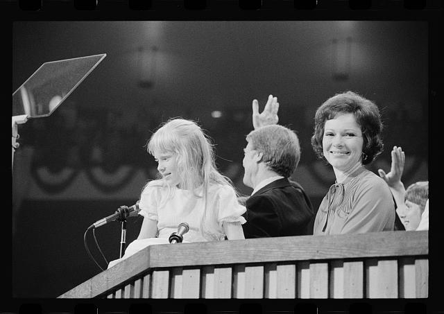 [Rosalynn, Amy, and Jimmy Carter at the Democratic...