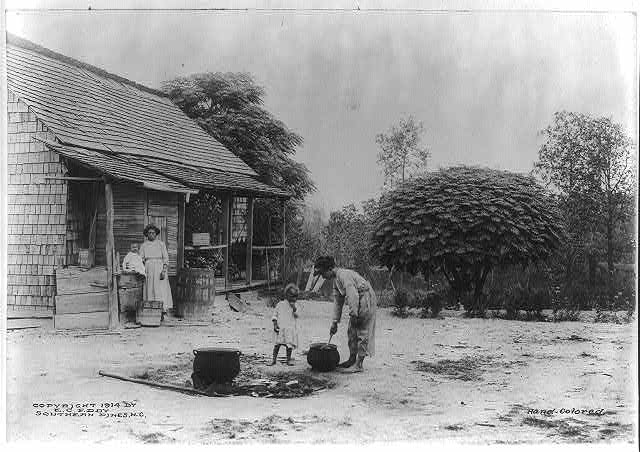 "By the sand road, Southern Pines, N.C."