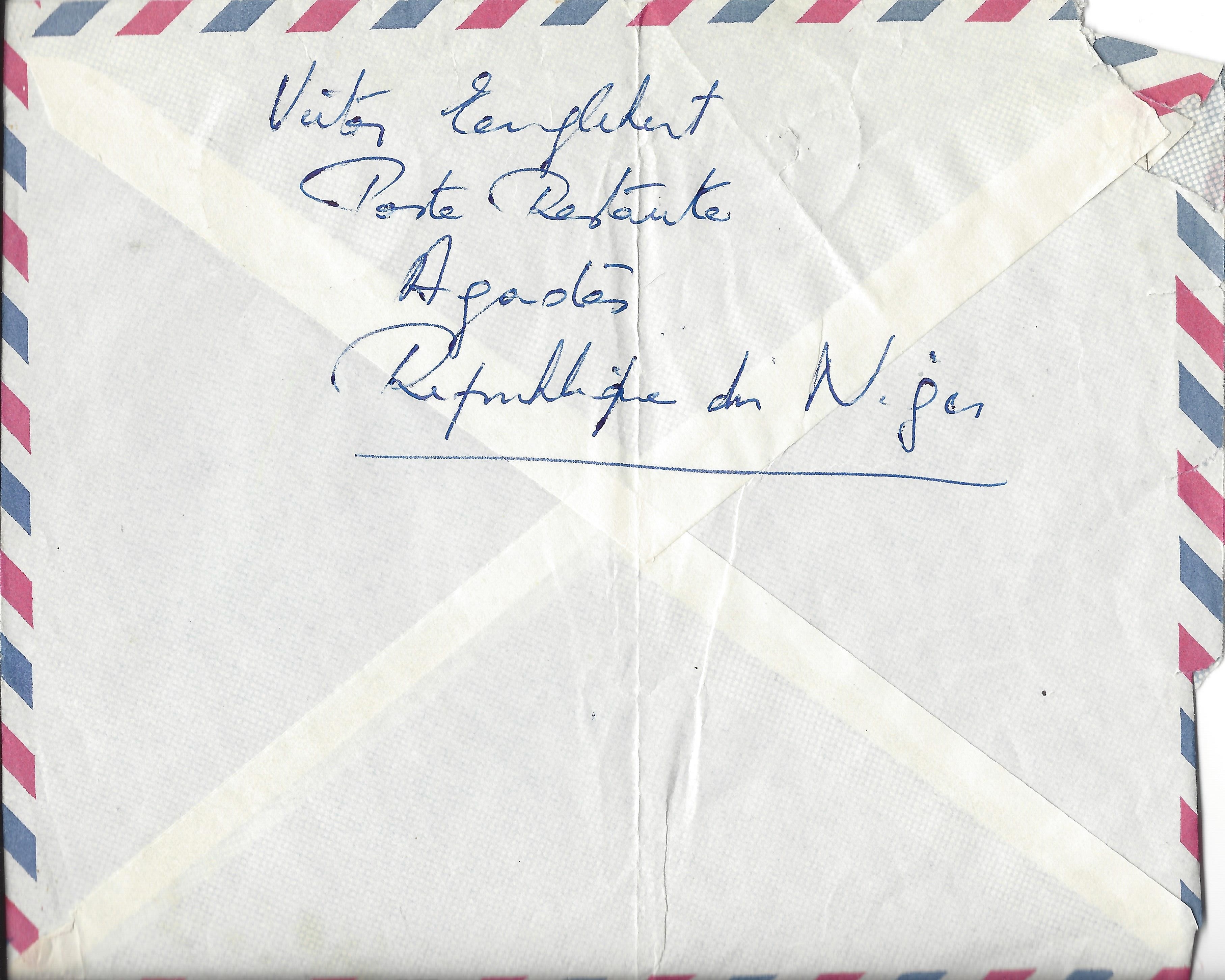 Victor Englebert return address in Africa