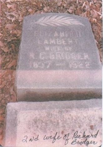 Elizabeth Lambert Bridger Gravestone