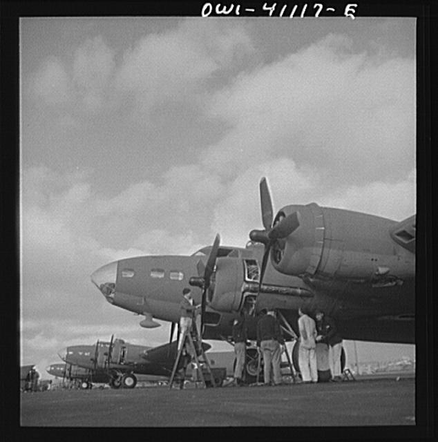 Boeing aircraft plant, Seattle, Washington. Production of...