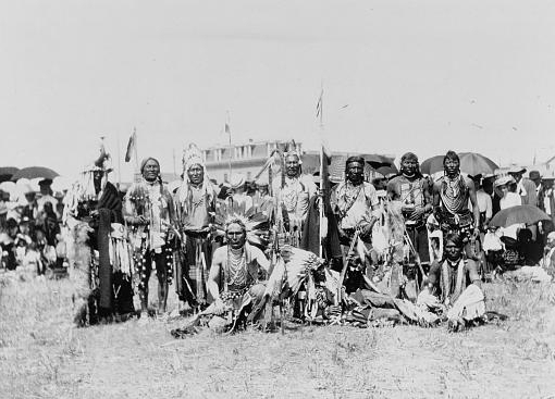 Chief Running Wolf and party of Blackfoot Indians
