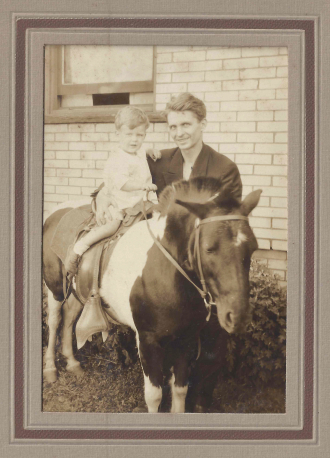 Man with Boy on Pony
