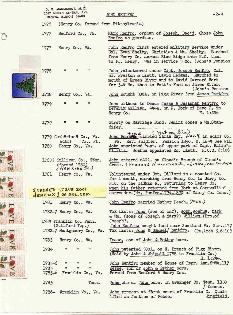 John Renfro Records (3-10)- D. O. Manschardt, MD