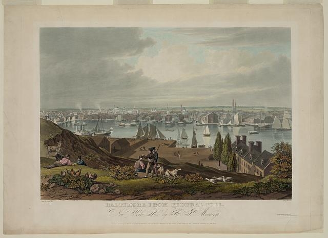 Baltimore from Federal Hill / paind. & engd. by W.J....