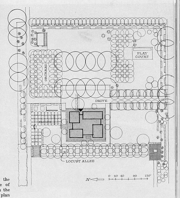 [Landscape plan for the Miller house, Columbus, Indiana,...