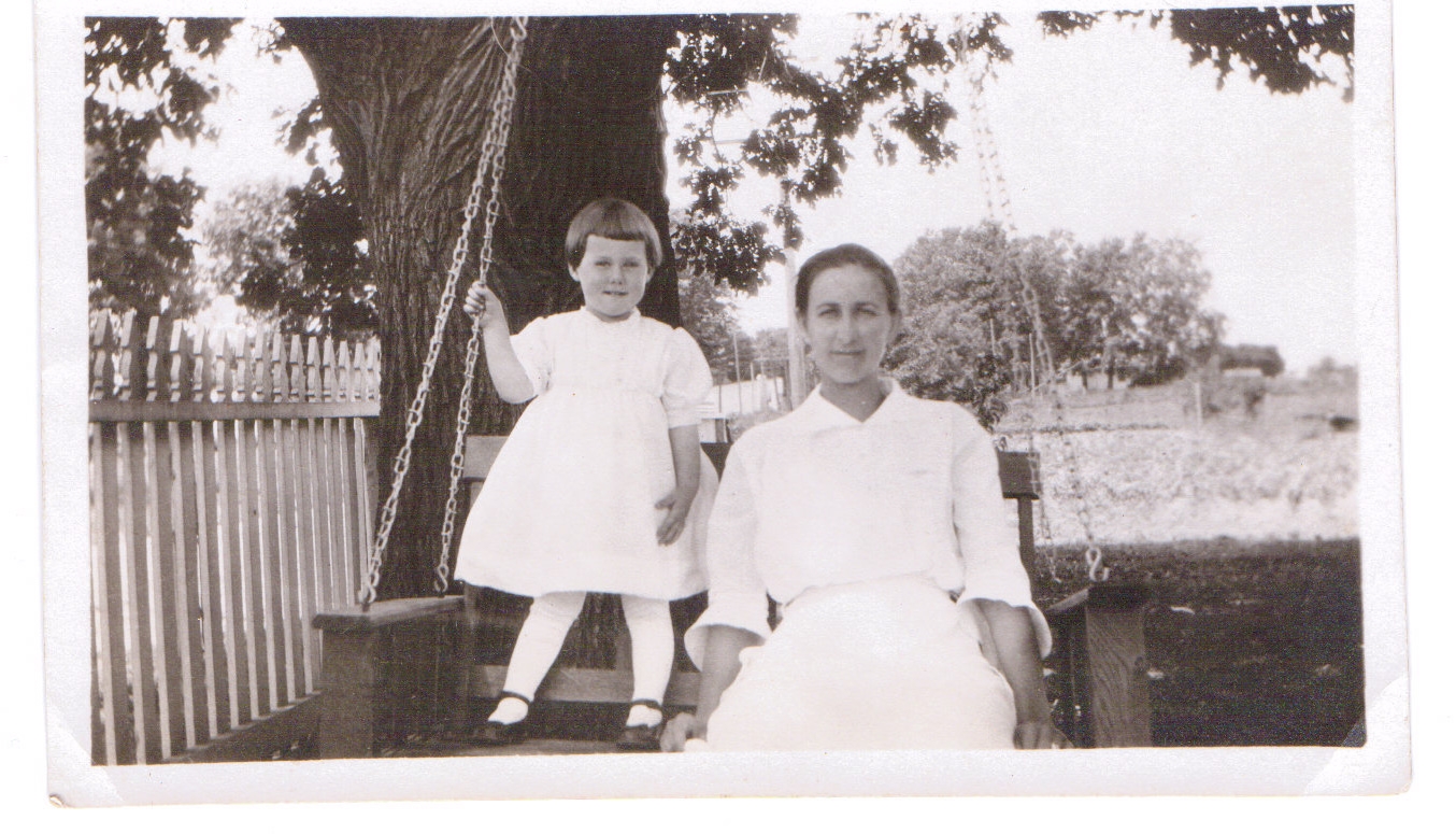 Unknown woman and child