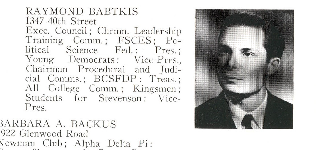 Raymond Babtkis at Brooklyn College.