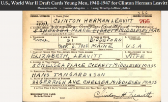 Clinton Herman Leavitt--U.S., World War II Draft Cards Young Men, 1940-1947