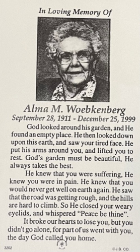 Alma M Woebkenberg