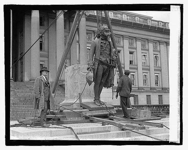 Placing Hamilton statue