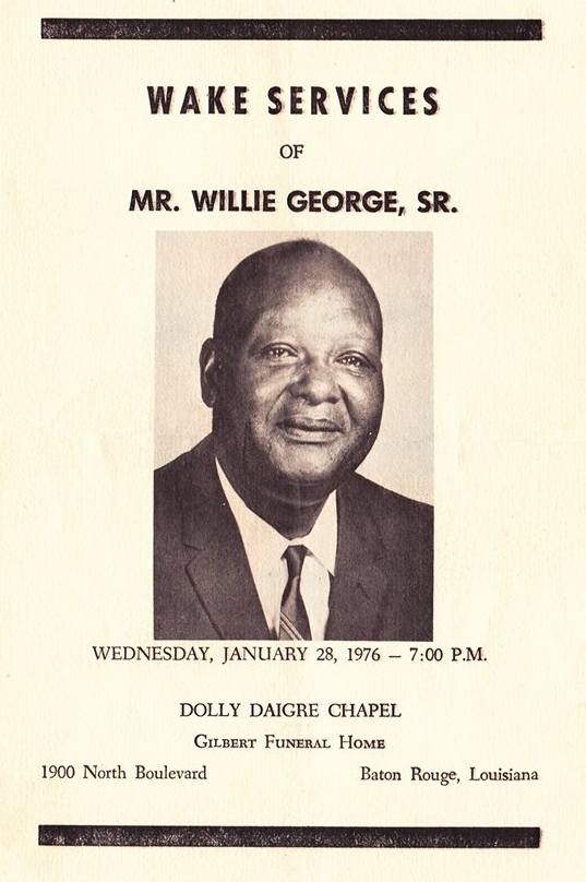 Willie George Sr. funeral
