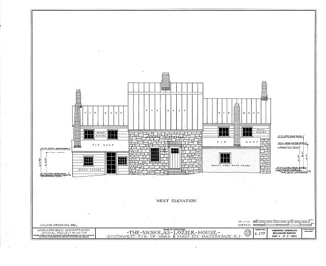 HABS NJ,2-HACK,5- (sheet 2 of 9) - Nicholas Lozier House,...