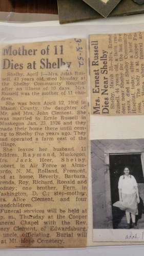 Obituary of my grandmother. My father's mother 