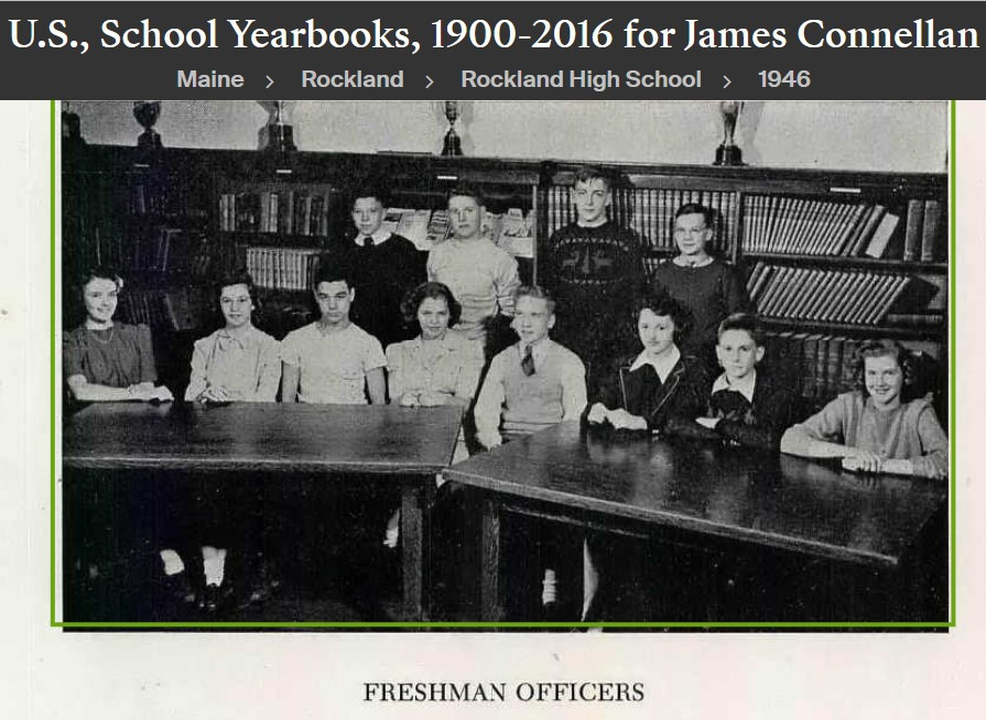 James Mcdevitt "Jimmy" Connellan--U.S., School Yearbooks, 1900-1999(1946) freshman officers -a