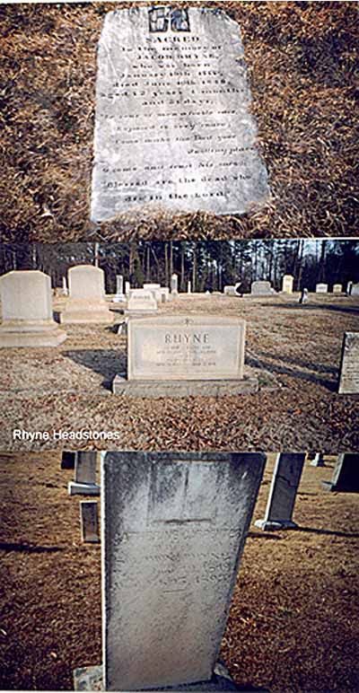 North Carolina Rhyne Headstones