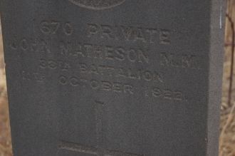 John Matheson gravesite 