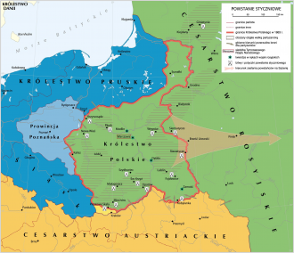 Congress Kingdom of Poland 1815 - 1918,  January Uprising 1863  