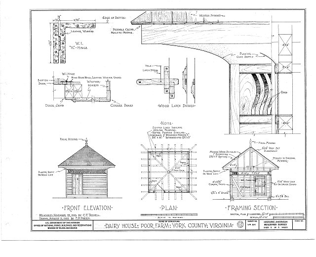 HABS VA,100GRAF.V,1 (sheet 1 of 1) Dairy House, York...