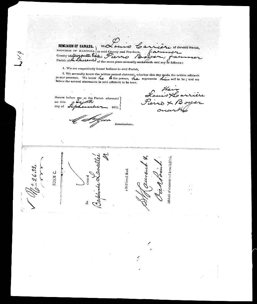 document of great grandfather jean baptist 
