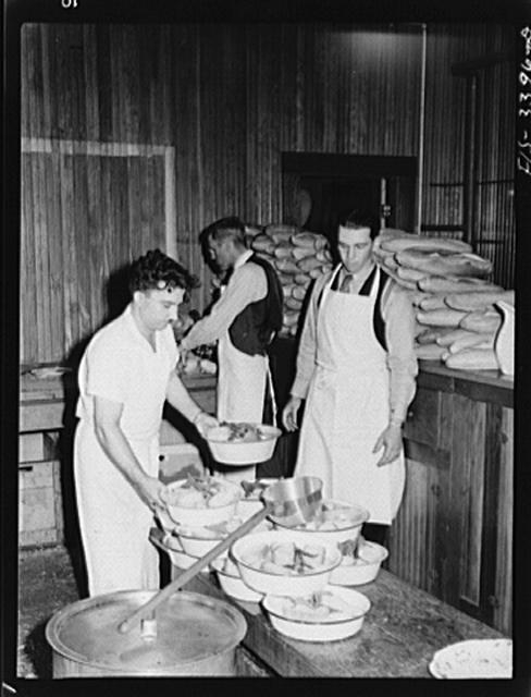 Making the soupa for dinner at the Festival of the Holy...