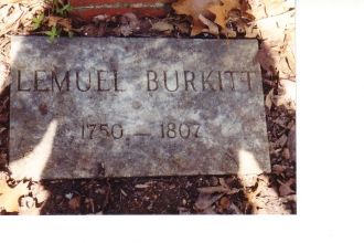 Tombstone of Lemuel Burkitt