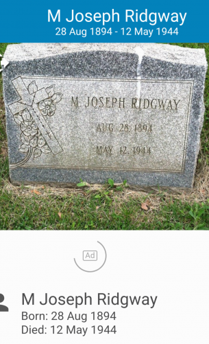 A photo of M Joseph Ridgway