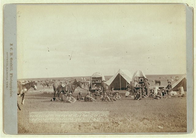 Roundup scenes on Belle Fouche [sic] in 1887
