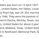 A photo of Rilla Marie Bates