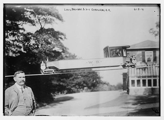 Louis Brennan and his gyroscope railroad, New York