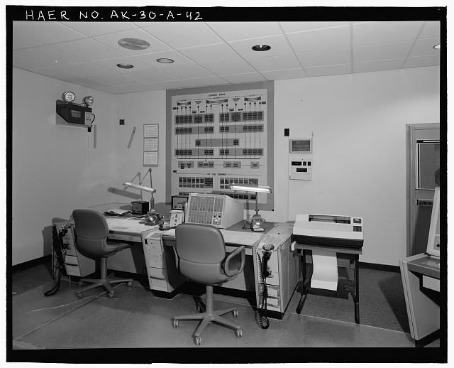 42. View of CSMR room equipment status board and...