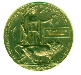 Medallion for Harry Barrington KIA