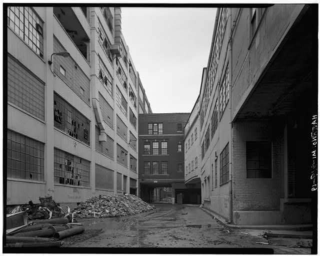 19. VIEW, LOOKING NORTHWEST, BETWEEN BUILDINGS #64 AND...