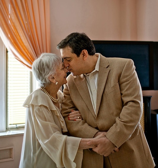 Celeste Holm and Frank Basile, home