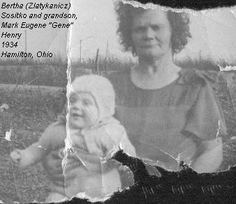 Baby Gene with his Grandma Sositko
