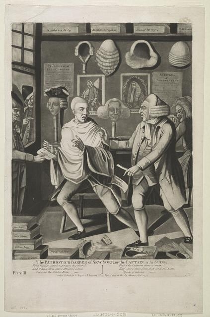 The patriotick barber of New York, or the Captain in the...