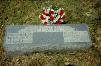 Annabelle and Field Lewis gravesite