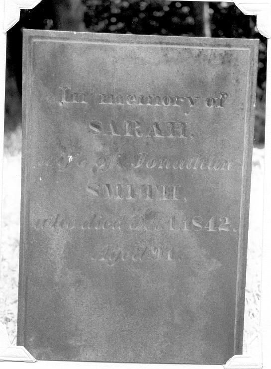 Gravestone of Sarah Smith