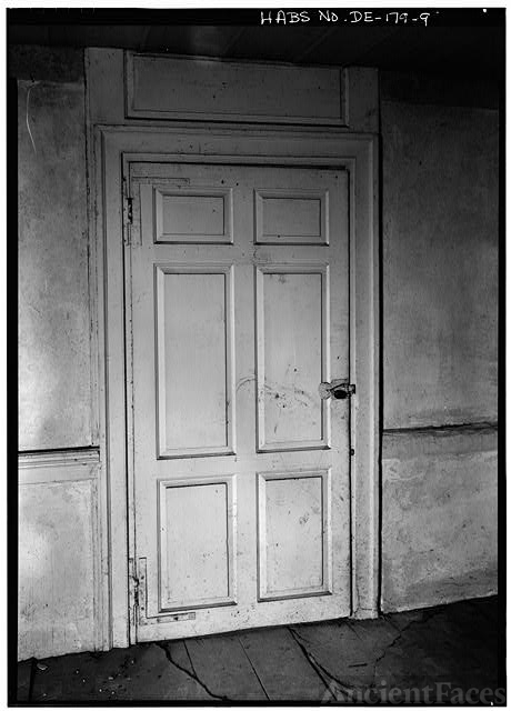 9. DOOR AND JAMB DETAIL, FIRST FLOOR, NORTH WALL, SOUTH...