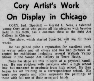 Cory Artist's Work On Display in Chicago