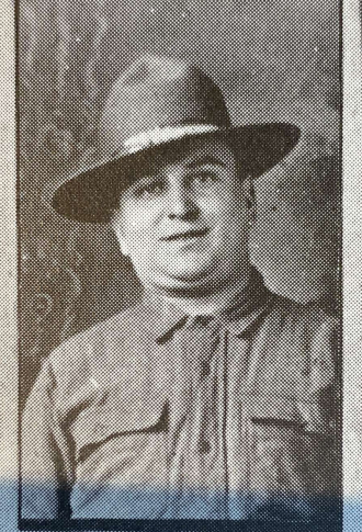 Henry Lehr, WW1 enlistment photo