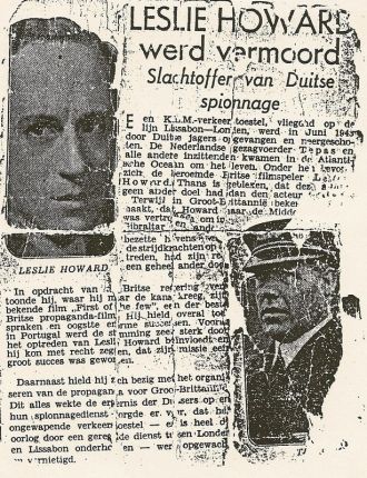 Quirinus Tepas article, Leslie Howard