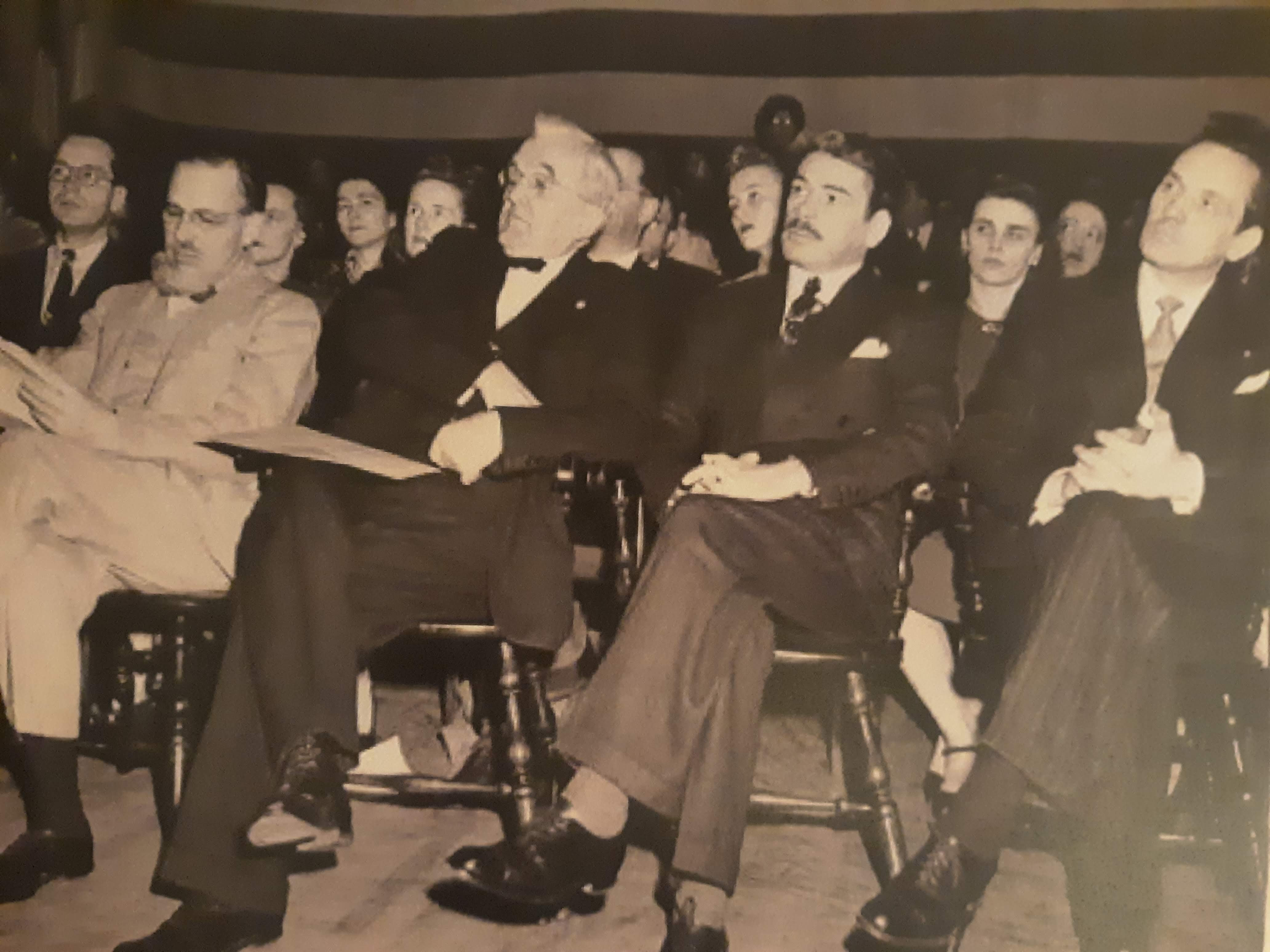 Paul Muni and Frederick March at Carnegie Hall