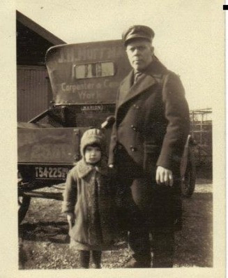 Jacob Henry 'Jake' Huffman and daughter Georgia in Marion, Indiana.