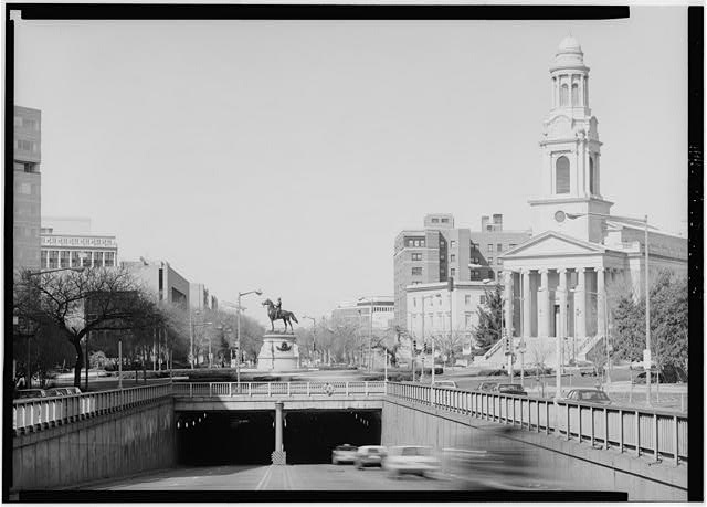 3. CIRCLE AND UNDERPASS, LOOKING NORTHWEST UP...