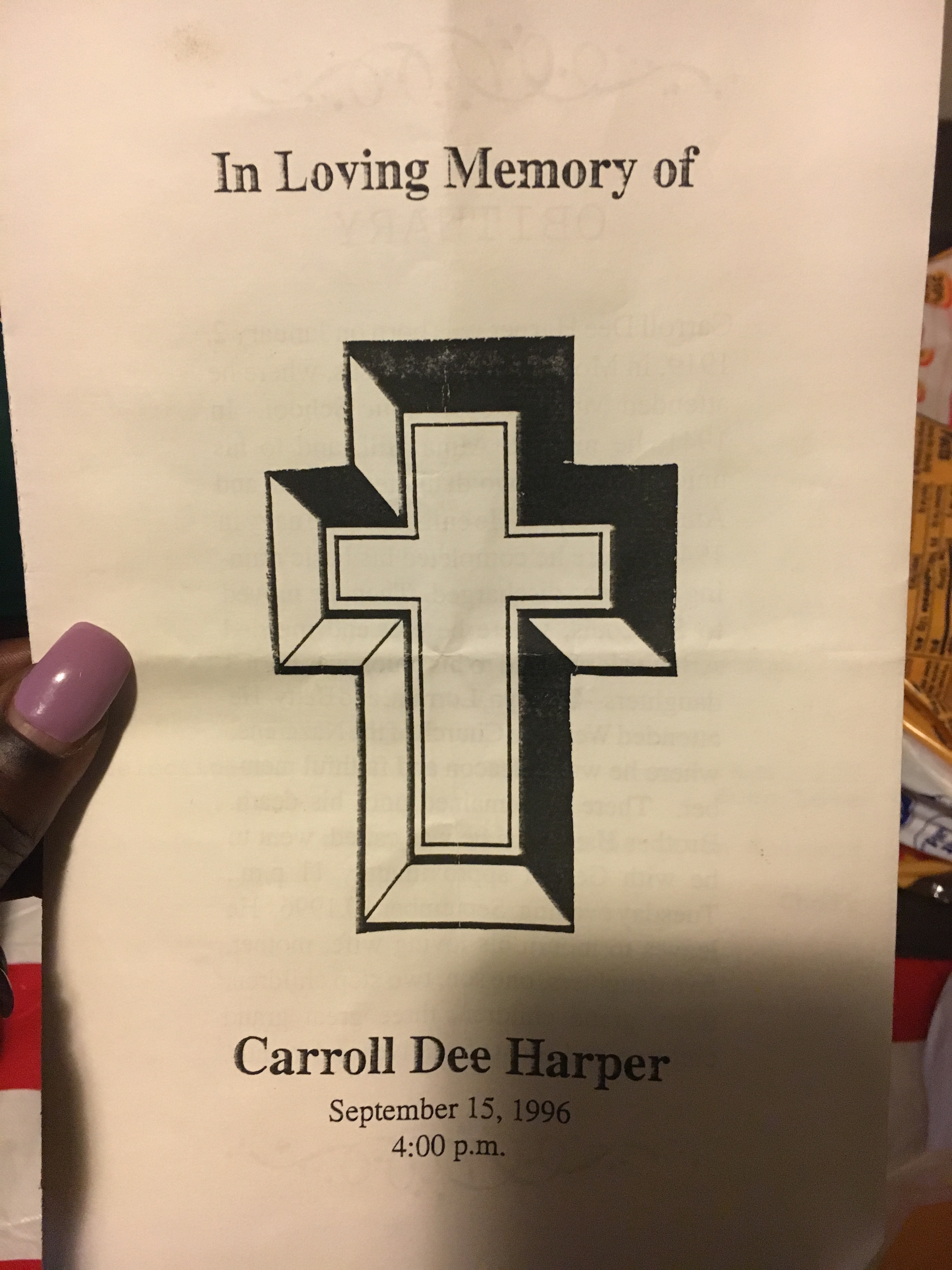 Carroll Dee Harper Obituary