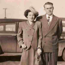 Helen Irene (Graham) and Maurice Glen Bradford marriage photo California 1948