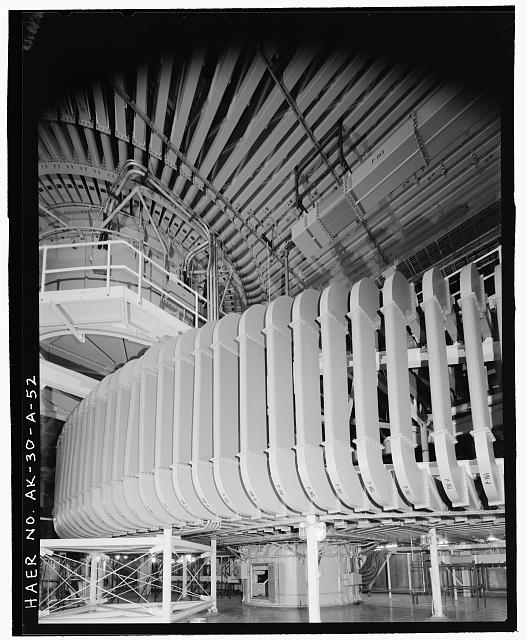 52. View from ground level showing lower radar scanner...
