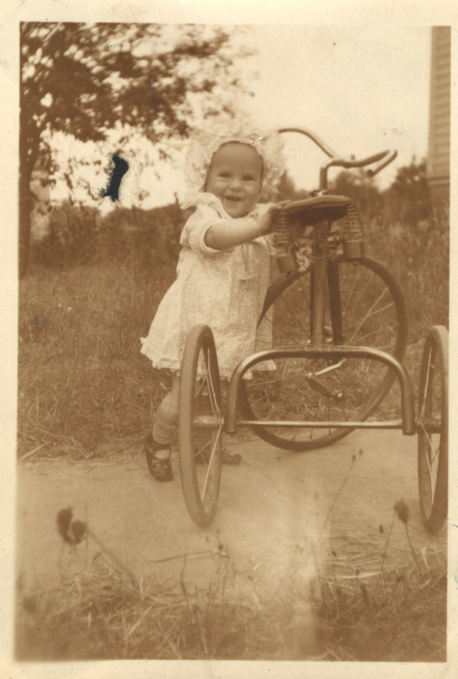 Little girl, bike trike